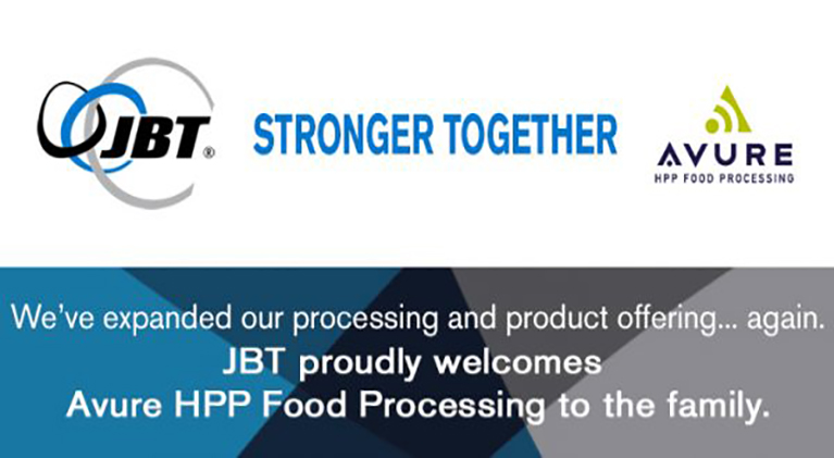 Avure and JBT Team Up to Bring the Best in HPP to the World